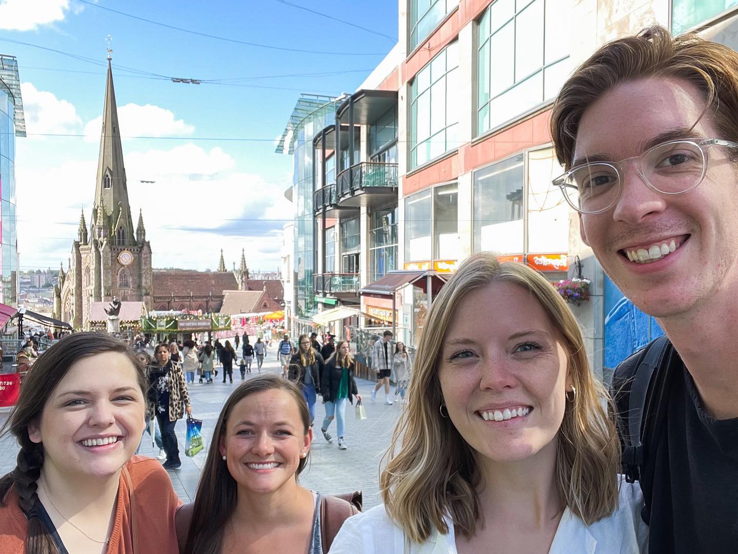 Group of people smiling