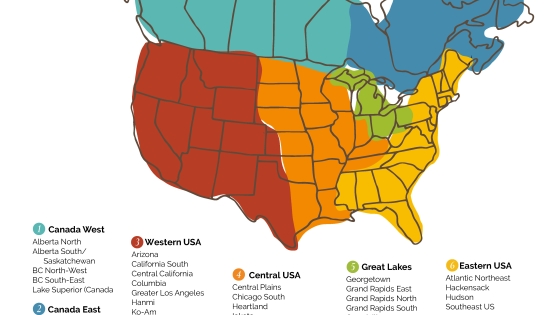 Resonate North America Regions Map