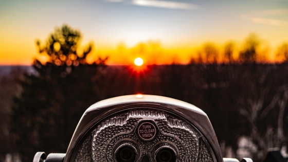 A tower viewer overlooking landscape