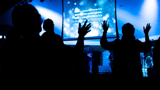 Silhouettes of People worshiping