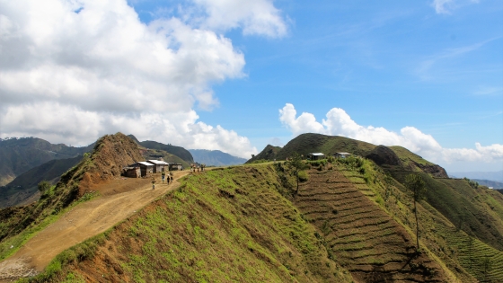 Landscape of mountains in Haiti