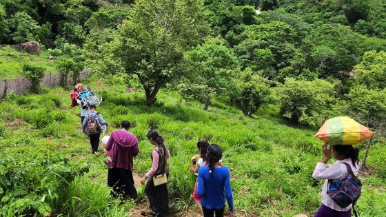 Resonate missionary Jairo Solano and members of the church travel to Maria's home