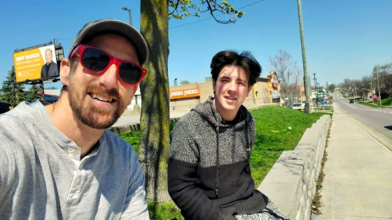 Your church planter Terence Schilstra enjoying a coffee with Blaine