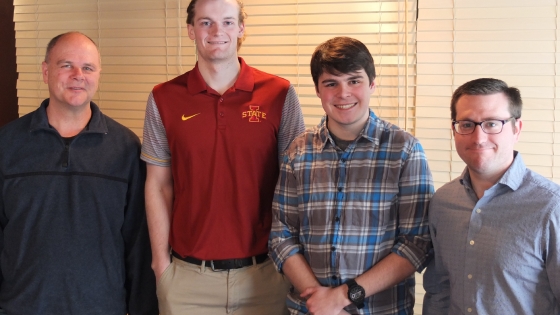 Members of Areopagus's first leadership training group: Jerry Worrel, Kenan Todd, Ben Giles, and Tyler Helfers