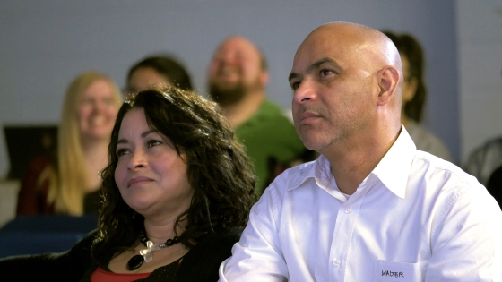 Walter with his wife worshiping at mosaicHouse