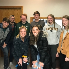 students at university of iowa campus ministry