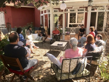 Moutainview International Church in Spain gathers for worship outside