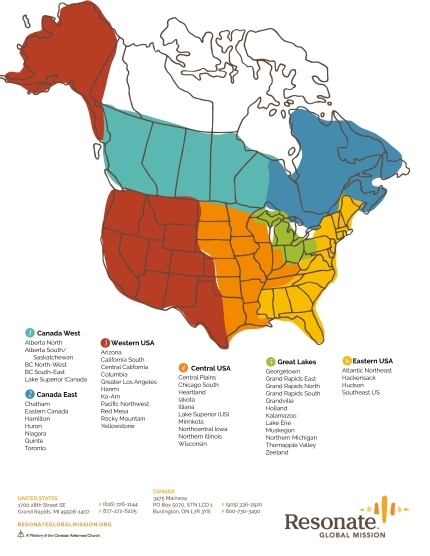 Resonate North America Regions Map