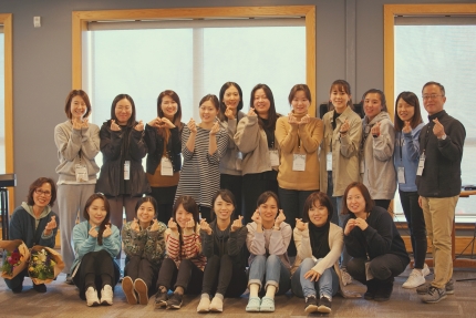 Group of spouses enjoying a retreat