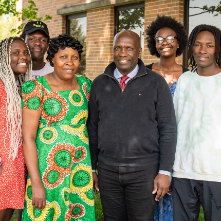 Anastaze Nzabonimpa and his family