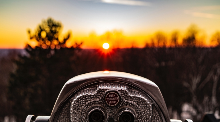 Focus A tower viewer overlooking landscape