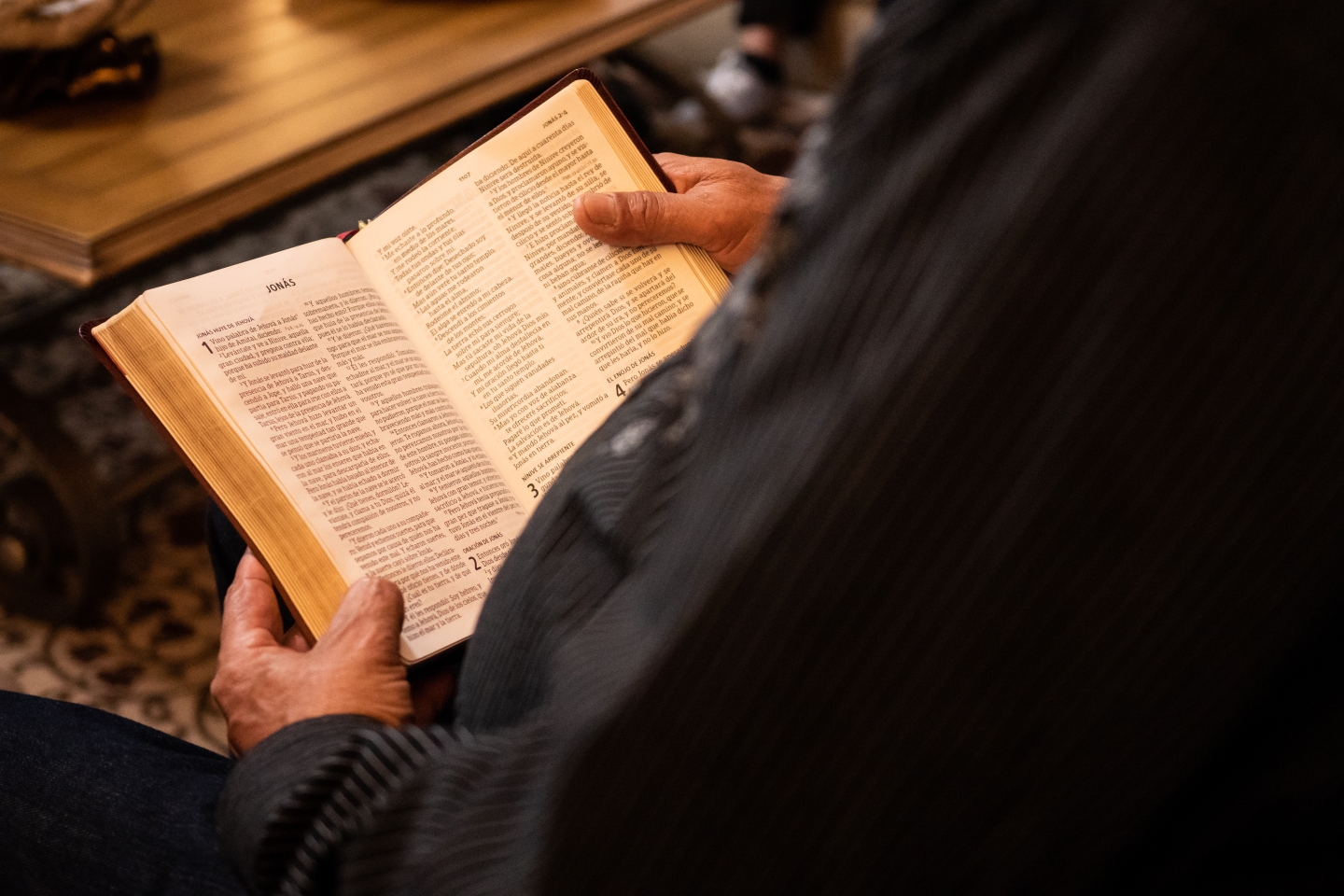 A person reading the Bible Person reading the Bible