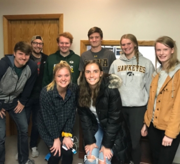 students at university of iowa campus ministry