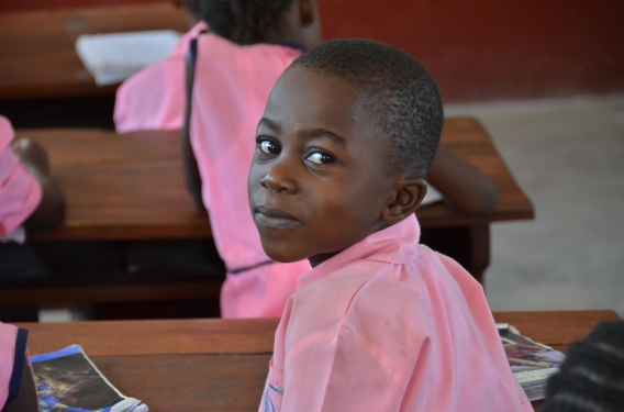 Child sitting at desk