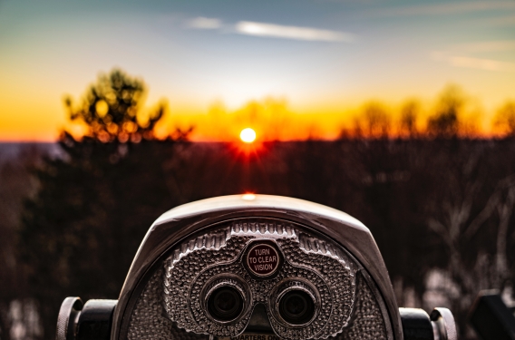 A tower viewer overlooking landscape