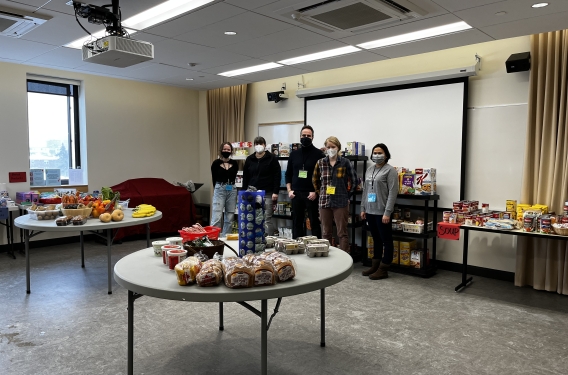 The Distro Campus Minister Brian Bork and a group of volunteers at The Distro