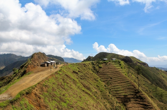 Landscape of mountains in Haiti