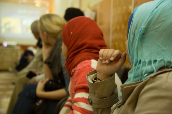 Women worshiping in the Middle East. 