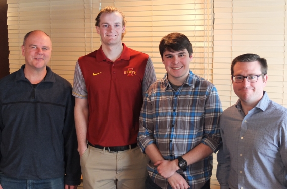 Members of Areopagus's first leadership training group: Jerry Worrel, Kenan Todd, Ben Giles, and Tyler Helfers